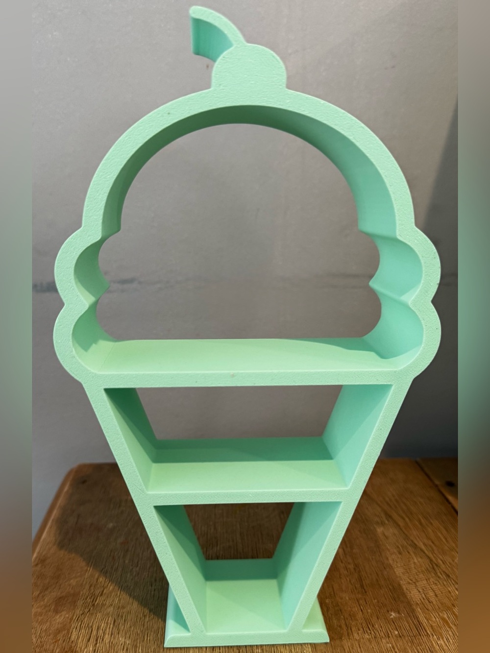 Mint Ice Cream Cone Decorative Shelf - Decor